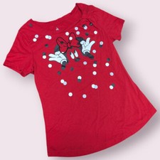 Small Disney Minnie Mouse Bow with Polka Dots Red T-shirt