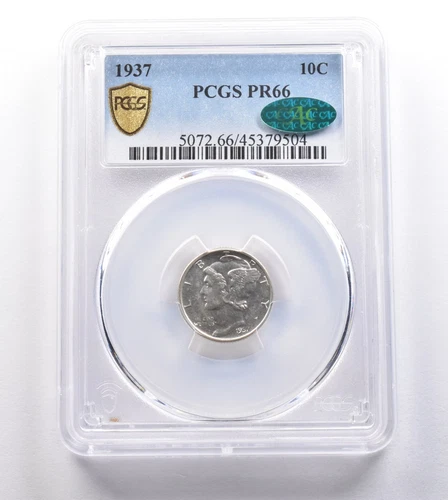 1937 Mercury Dime PR66 PCGS CAC *6237