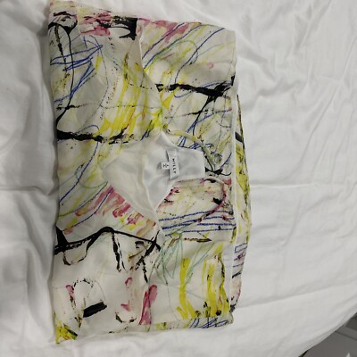 Milly of NYC Sophia Scribble Print Silk Tank Top - size 4