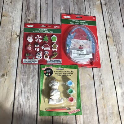 Christmas House Stocking Stuffers Party Gifts Erasers Pinball Paint an Elf