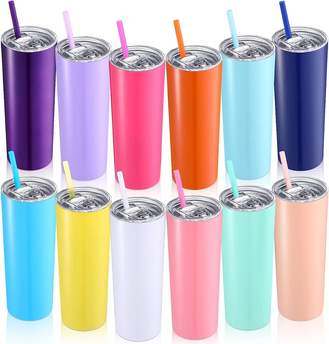 Wholesale Stainless Steel Skinny Tumbler with Lid and Straw