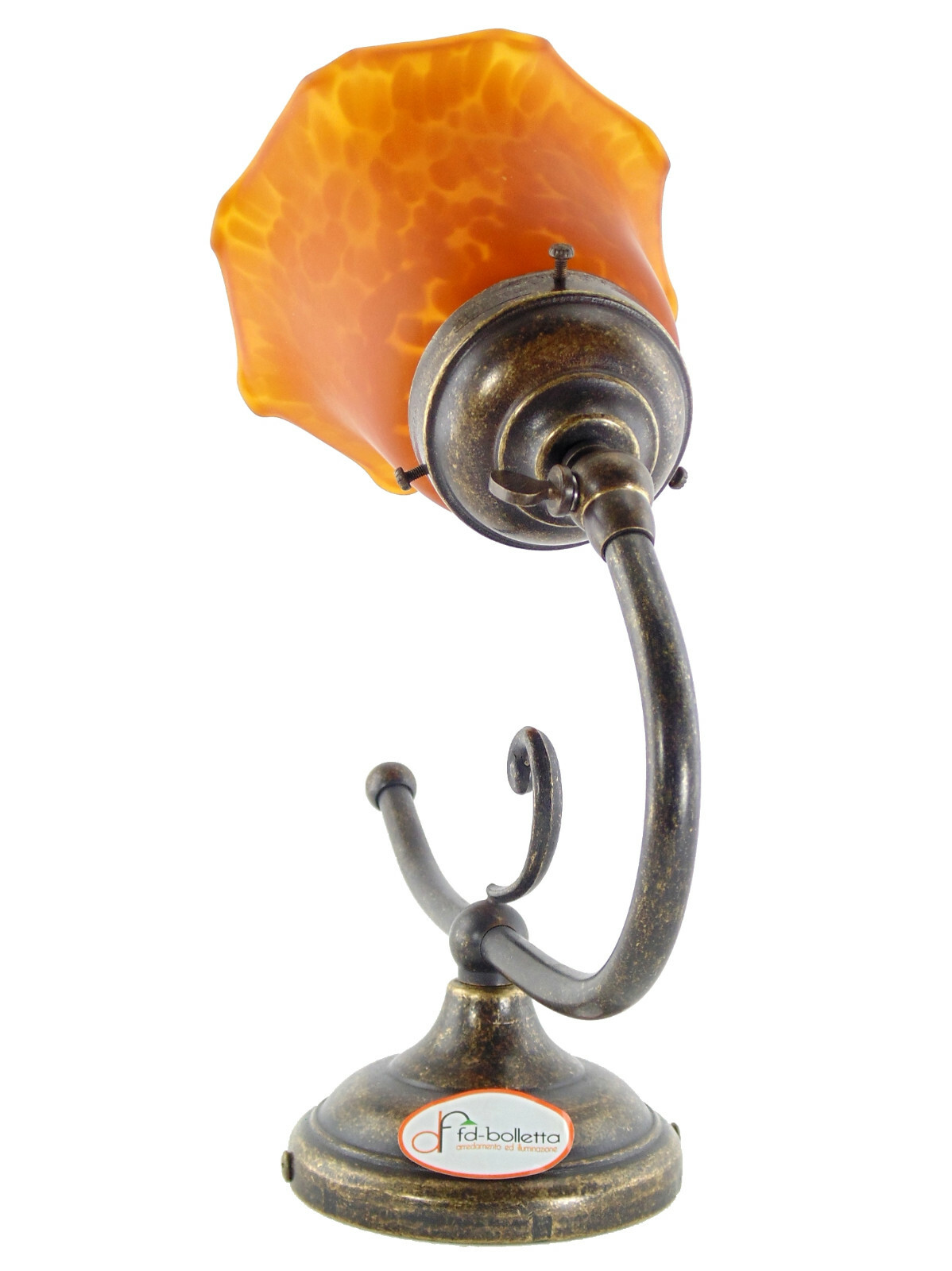 Lampada Parete Liberty AR35 Ottone Brunito | Illuminazione Vintage Lusso - 3