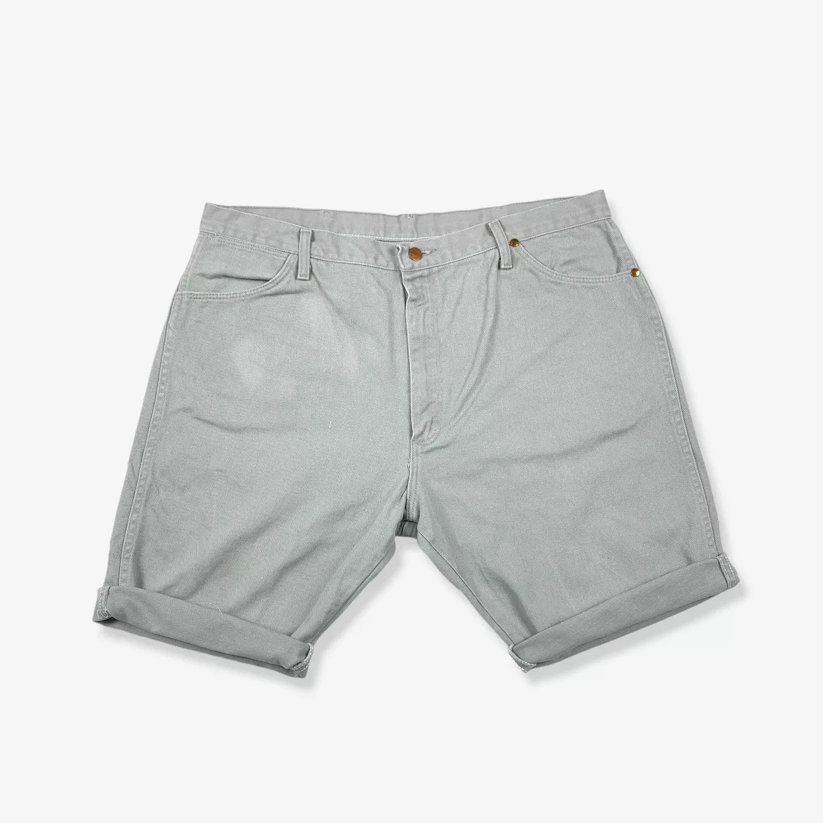 Vintage WRANGLER Cut Off Denim Shorts Grey W38