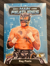 2022 Upper Deck AEW Wrestling Main Features Blue Parallel Rey Fenix #MF-28
