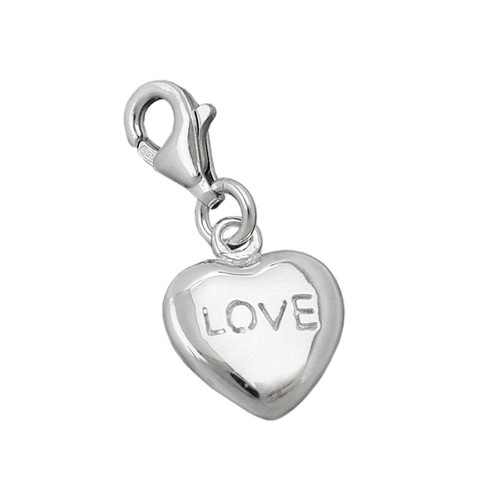 Ciondolo in argento sterling piccolo cuore .925 x 1 ciondoli cuori e