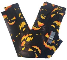 No Boundaries Halloween Spooky Pumpkins Ankle Length Leggings Jr Womens Size M