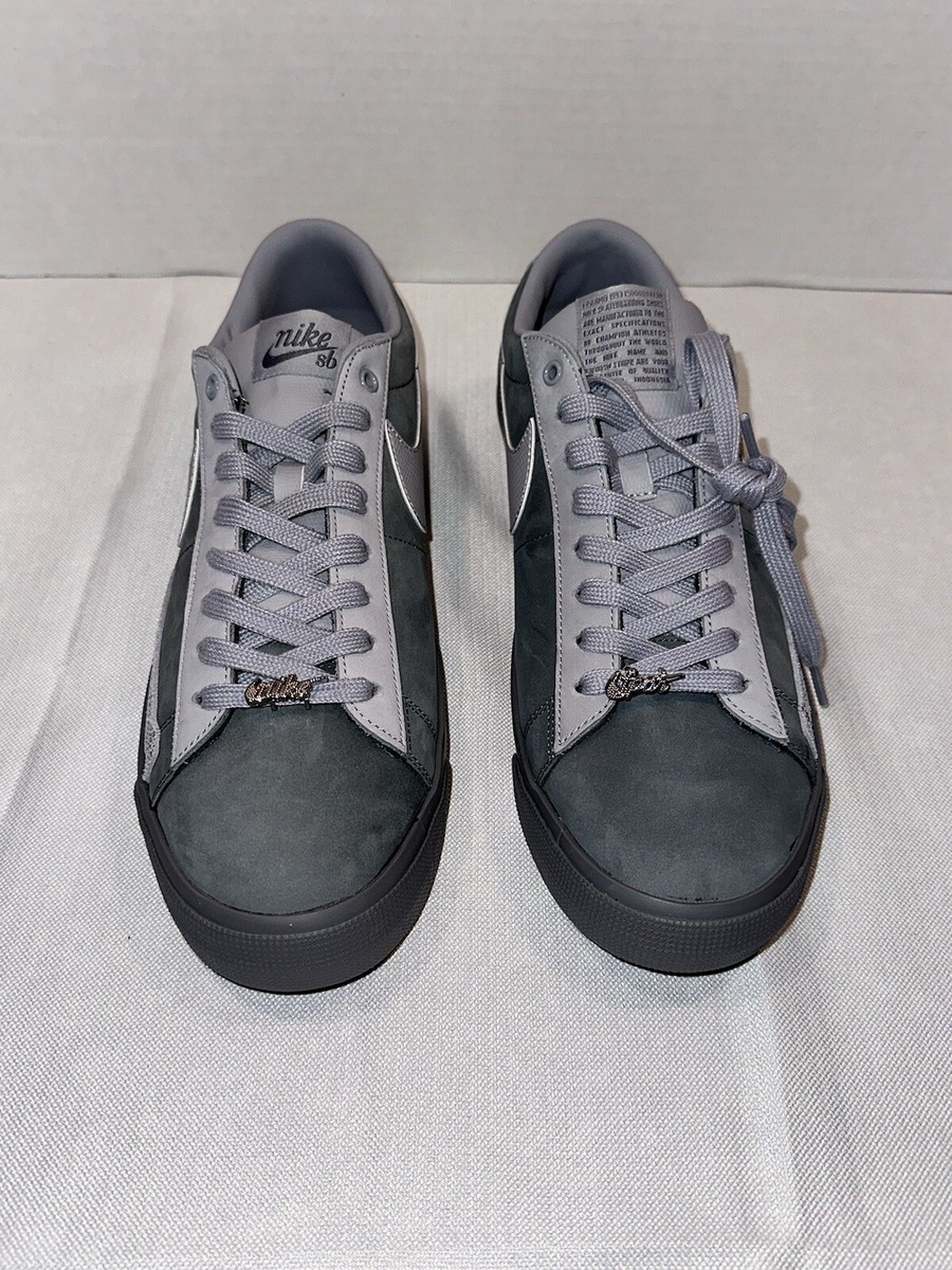 Size 13 Nike Forty Percent Against Rights x Blazer SB Low Cool Grey