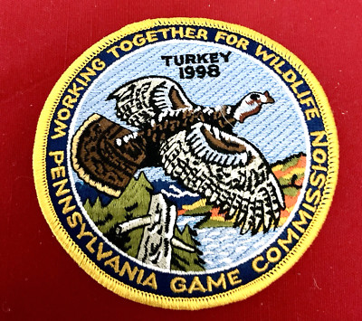 1998 Pennsylvania Game Commission Patch Turkey Working Together For Wildlife New