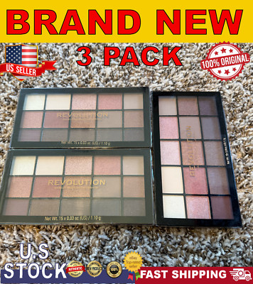 REVOLUTION RELOADED ICONIC 3.0 EYESHADOW PALETTES 0.04oz EACH SEALED | 3 PACK