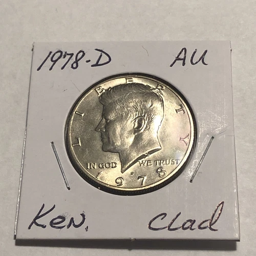 1978-D 50C Kennedy Half Dollar AU LOOKS NEW! RECEIVE THIS BEAUTIFUL COIN
