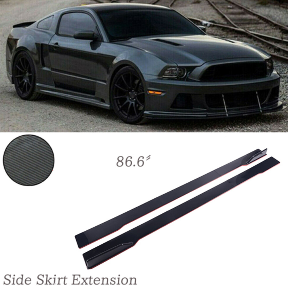 For Benz C180 C200 C300 C350 Glossy Side Skirt Splitter Extension
