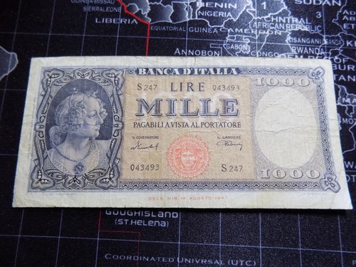 Repubblica Italiana banconota da 1000 lire 11/02/1949 R3!!!!! (1)