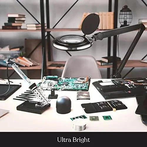 Lightview Pro Lupa Soporte y Luz, Lupa Lámpara de Pie con 6 Ruedas Foto 3 de 4