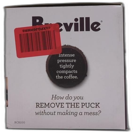 Breville Bcb100bss Espresso Knock Box, Large Puck Capacity, Brushed Stainless