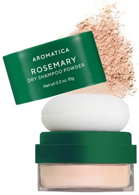 AROMATICA Rosemary Dry Shampoo Powder, Travel Size 10g/0.3oz - Root Lifting  ...