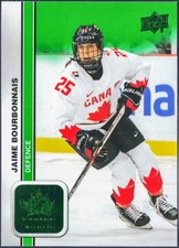 JAIME BOURBONNAIS Upper Deck 2023 Team Canada Women  Green Achievement Card #49