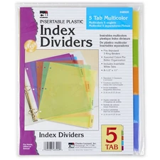 Charles Leonard 5 Tab Index Dividers CHL48500ST UPC 026487485000