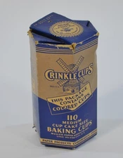 VTG Crinkle Cups Original Baking Advertising Packaging Kitchen Muffin Cupcake