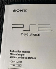 Instruction Manual For SONY PlayStation 2 PS2 For Console SCPH-77001