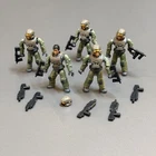 5x HALO INFINITE MEGA CONSTRUX UNSC FEMALE MOSS GREEN MARINE DARK SKIN FIGURE