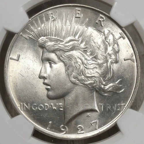 1927-D Peace Dollar, Choice Uncirculated, NGC MS-63, White Better Date