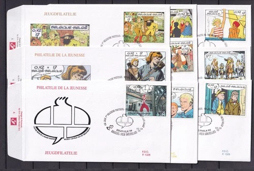 [LG78253] Belgium N°2841/2849FDC Comics First Day Cover COB € 48,00 SUPERB