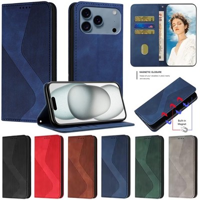 Handyhülle Für iPhone 17e 16e 15 14 13 12 11 Pro Max XR 8 7 Plus Leder Flip Case