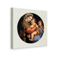 Riproduzione su tela "Madonna della Seggiola" di Raffaello |Q941|Quadro classico