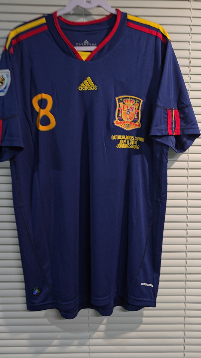 adidas XAVI 8番 2010年ワールドカップ優勝モデル SPAIN AWAY - World Cup 2010 - Football Soccer - XAVI # 8 - XL (Run
