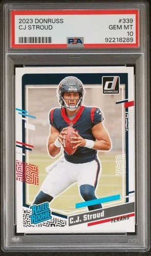 CJ STROUD 2023 Donruss Rated ROOKIE Card RC #339 PSA 10 Gem Mint! C. J. FREE S&H
