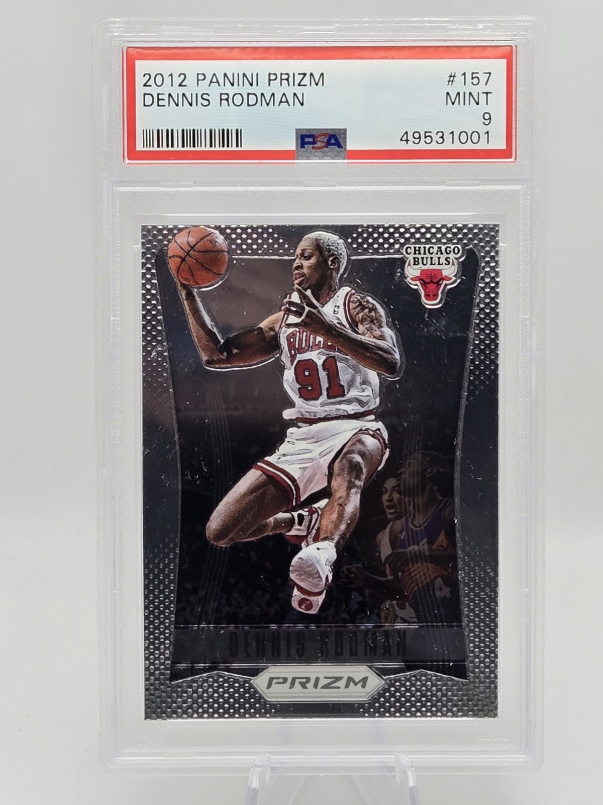 2012-13 Panini Prizm Dennis Rodman #157 PSA 9 Mint Chicago Bulls