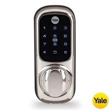 Yale Keyless Smart Door Lock in Chrome Tamper Alarm One Touch Highly Secure