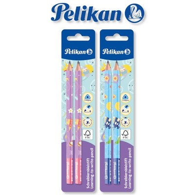 Pelikan Schreiblernbleistift Bleistifte B pink blau 2 Stück