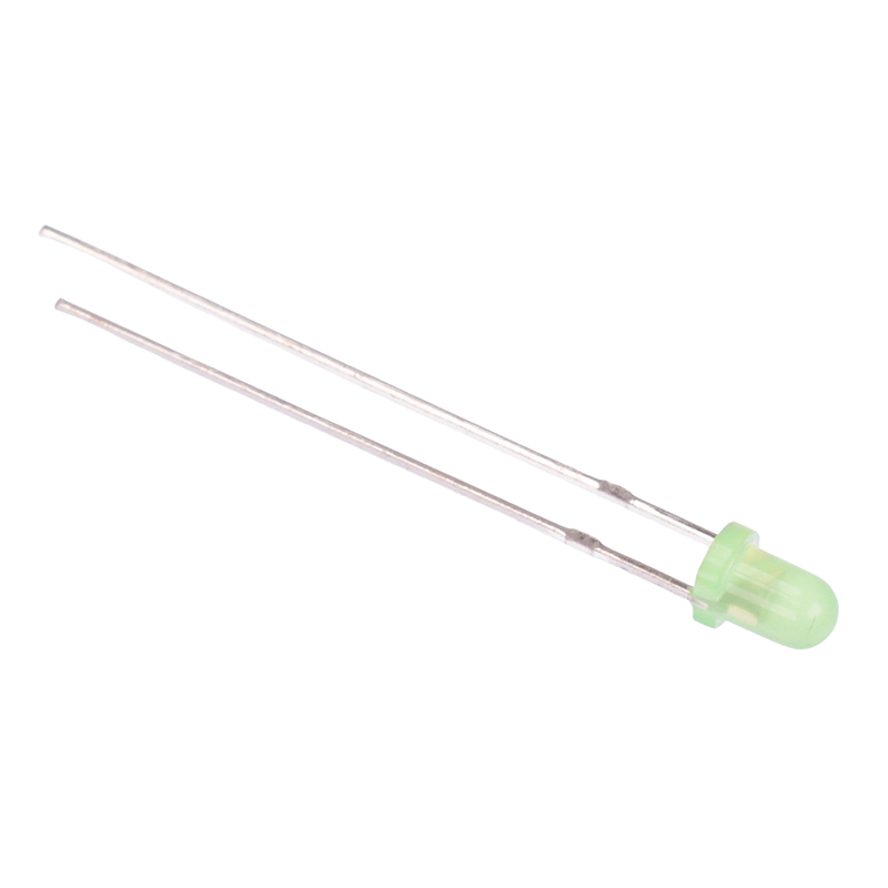 10 x Yellow Green 3mm Diffused LED 120mcd 60°