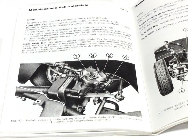 Reprinted Ferrari 250 GT/E Owners Manual Handbook (Italian)