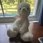 Shining Stars White Bear Plush Stuffed Animal, Pink Ribbon, Small, Washable — photo 2
