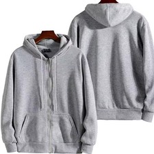 Men  s Casual Zipper Hoodie Long Sleeve Autumn Winter Loose Fit Clothing