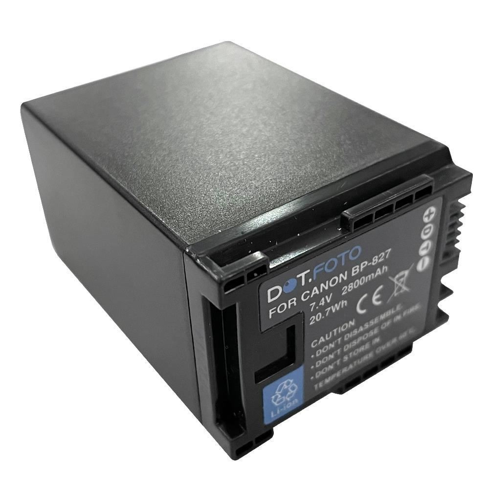 BP-827 2800mAh battery for Canon LEGRIA HF M300, M400, M406 / HG20, HG21, XA10