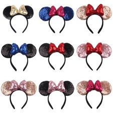 Cute Mouse Ears Bow Headband Elegant Costume Party Hair Accessory NWT