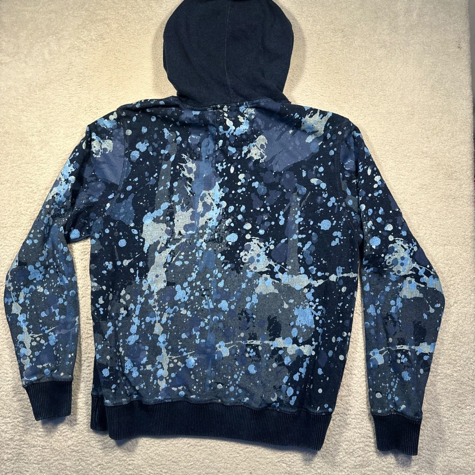 Sudadera con capucha para hombre Parish Nation azul estampado de salpicaduras 100 % algodón XLarge XL Foto 4 de 4