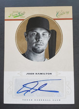2012 Playoff Prime Cuts Josh Hamilton Century Gold Auto 3/5 #27 Texas Rangers