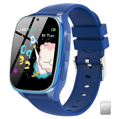 4G Kids Smartwatch Phone-Smart Cell Phone Watch for Boys Girls 1, Dark Blue