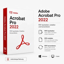 Adobe Acrobat Pro 2022 | PDF-Editor | Lebenslange Nutzung | 1 Ger&auml;t | Windows
