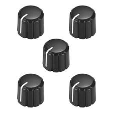 5pcs 4mm x 6mm Potentiometer Control Knobs for Electric Guitar Black
