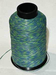 BCY 8125 Bowstring Material Electric Blue/ Flo. Green 1/4 Lb.