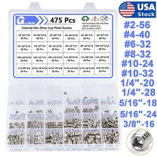 Socket Set Screws Allen Drive Cup Point Stainless Steel Hex Socket Grub Screw