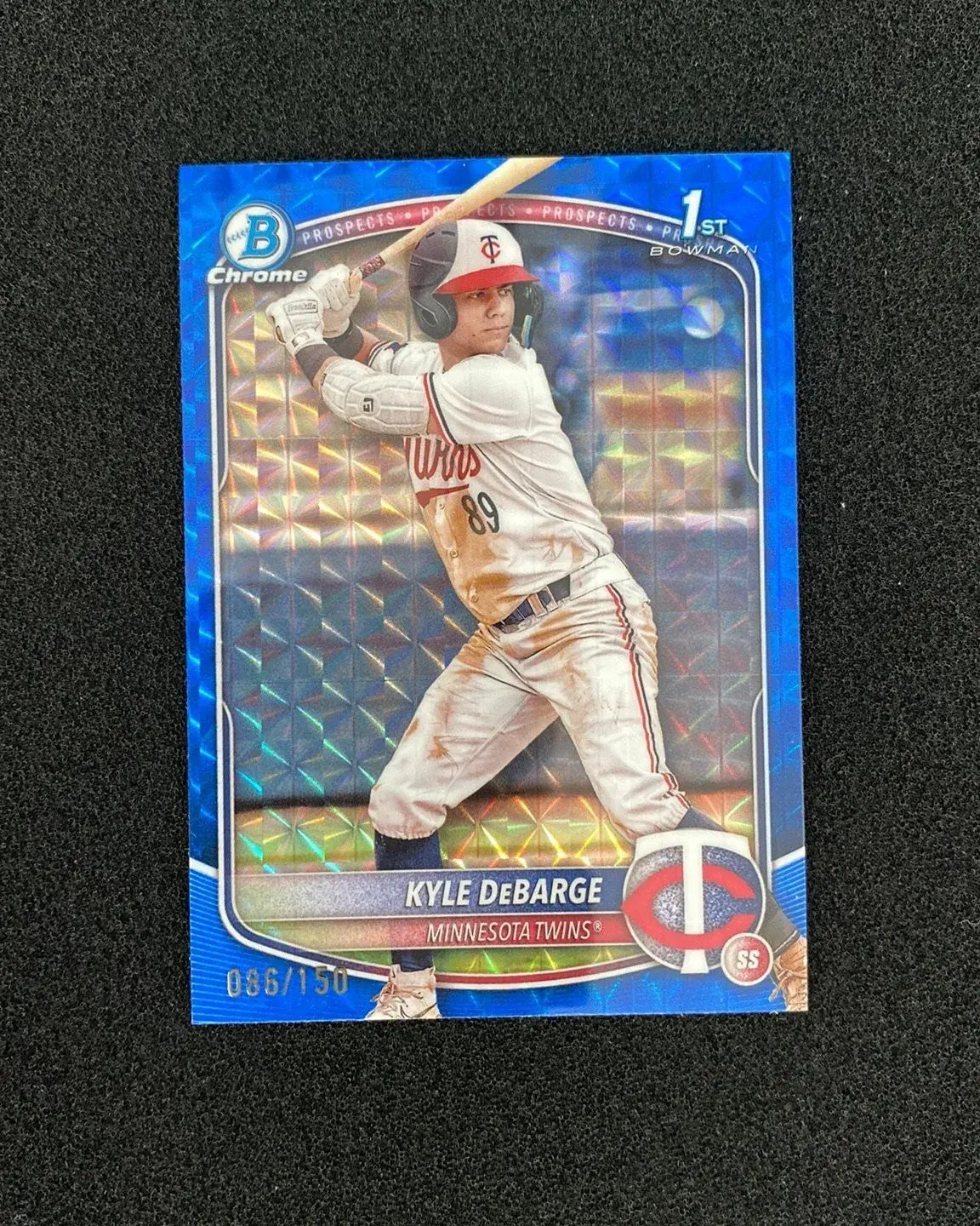2025 Topps Bowman Chrome Blue Geometric #BCP-139 Kyle DeBarge 1st 86/150 QI95