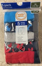 5 Pack Of Wonder Nation Boys  Boxer Briefs XL 14-16