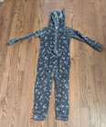 Justice Girls Reindeer One Piece Pajamas, Kids Size 10, Christmas Gray Costume