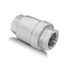 1/2" NPT Stainless Steel Spring Check Valve, WOG1000 NPT Thread unleaded In-Line